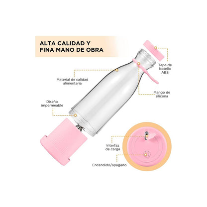 Mini-Licuadora Portatil Recargable 380M